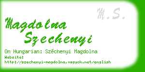 magdolna szechenyi business card