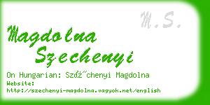 magdolna szechenyi business card